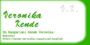veronika kende business card